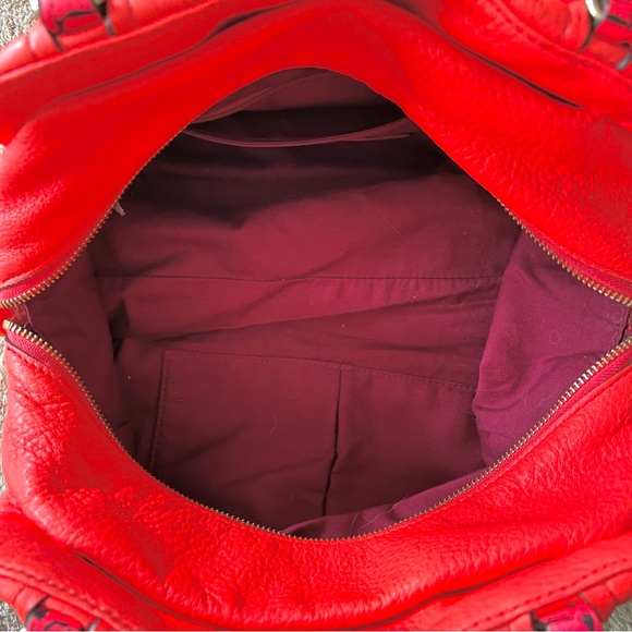 Marc By Marc Jacobs Q Snake Satchel Crossbody Bag Leather Multi Neon Orange Pink - Picture 6 of 16